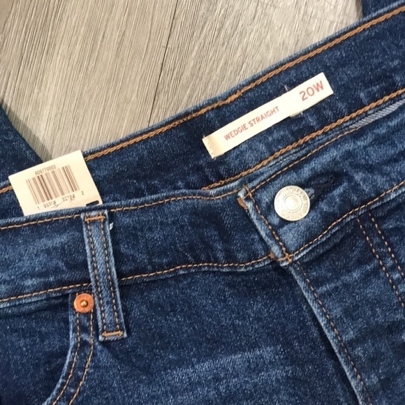 Levi’s “Wedgie Straight” High Rise NWT Medium Wash Ankle Jeans size 20W - Picture 8 of 13